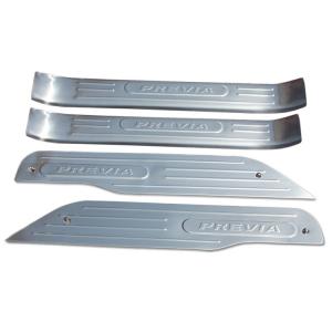 car door sill protector stainless steel door scuff plates for Toyota previa 2007-2018